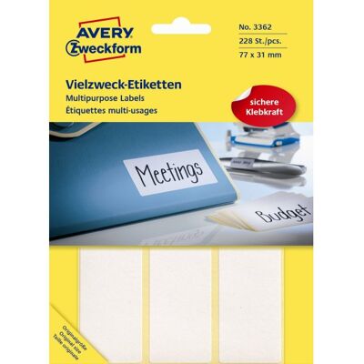 Avery 3362 Hvide selvklæbende etiketter - Labels Avery 3362 Hvide selvklæbende etiketter - Labels