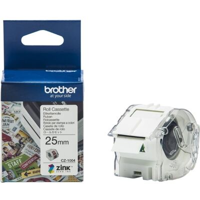 Brother Cz-Farvelabeltape, 25mm X 5m, Hvid Brother Cz-Farvelabeltape, 25mm X 5m, Hvid
