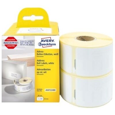 Avery Adresseetiketter 36 X 89 Mm 520 Stk. Avery Adresseetiketter 36 X 89 Mm 520 Stk.