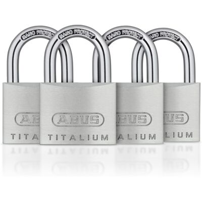 Abus Hængelås 64ti/40 - 4 Stk Enslukkende Abus Hængelås 64ti/40 - 4 Stk Enslukkende