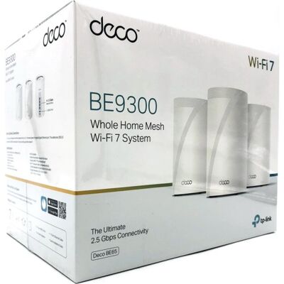 TP-Link Deco Be65 V1 Wi-Fi System Desktop, 3 Pack TP-Link Deco Be65 V1 Wi-Fi System Desktop, 3 Pack