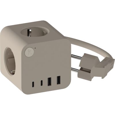 Kreafunk Ambie Wired Strømstation, Ivory Sand Kreafunk Ambie Wired Strømstation, Ivory Sand
