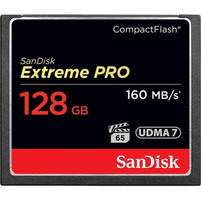 SanDisk Compact Flash Extreme Pro128gb Hukom. Kort SanDisk Compact Flash Extreme Pro128gb Hukom. Kort