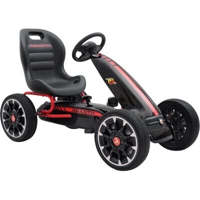 Abarth Pedal-Gokart Med Gummidæk, Sort Abarth Pedal-Gokart Med Gummidæk, Sort