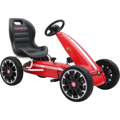Abarth Pedal-Gokart Med Gummidæk, Rød Abarth Pedal-Gokart Med Gummidæk, Rød