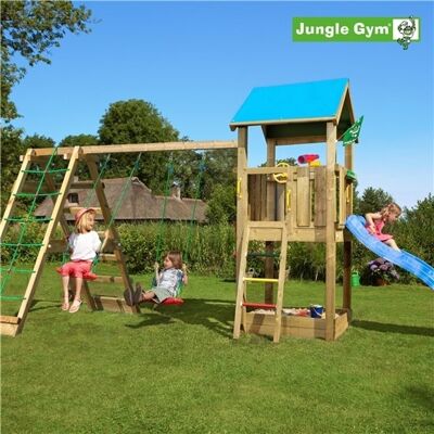 Jungle Gym Castle 2.1 Legetårn M/klatremodul Jungle Gym Castle 2.1 Legetårn M/klatremodul