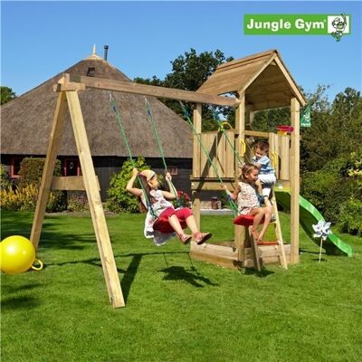 Jungle Gym Club 2.1 Legetårn M/gynger & Rutsjebane Jungle Gym Club 2.1 Legetårn M/gynger & Rutsjebane