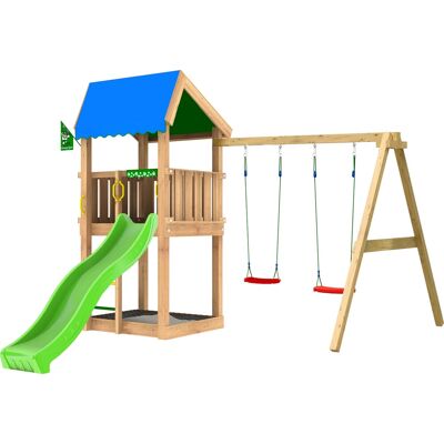 Jungle Gym Home 2.1 Legetårn M/gynger & Rutsjeb. Jungle Gym Home 2.1 Legetårn M/gynger & Rutsjeb.