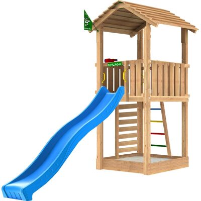 Jungle Gym Cottage 2.1 Legetårn M/sand & Rutsjeb. Jungle Gym Cottage 2.1 Legetårn M/sand & Rutsjeb.