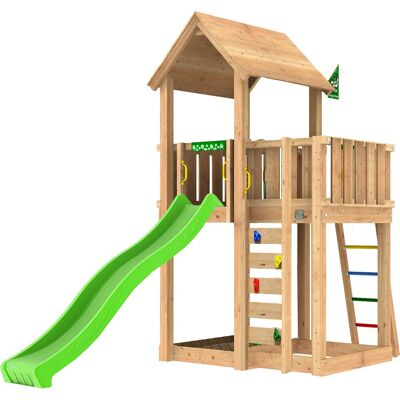 Jungle Gym Mansion 2.1 Legetårn M/sand & Rutsjeb. Jungle Gym Mansion 2.1 Legetårn M/sand & Rutsjeb.