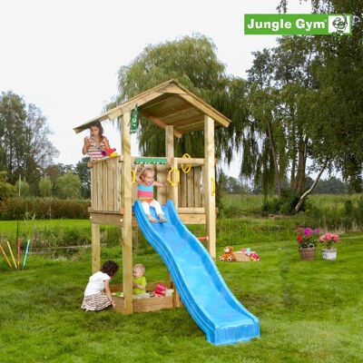 Jungle Gym Casa 2.1 Legetårn M/blå Rutsjebane Jungle Gym Casa 2.1 Legetårn M/blå Rutsjebane