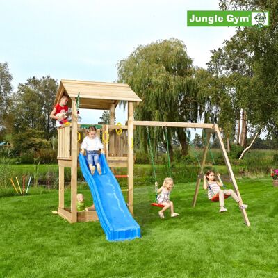 Jungle Gym Casa 2.1 Legetårn M/gynger Og Rutsjeb. Jungle Gym Casa 2.1 Legetårn M/gynger Og Rutsjeb.