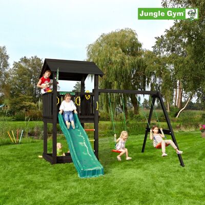 Jungle Gym Casa 2.1 Legetårn M/gynger Og Rutsjeb. Jungle Gym Casa 2.1 Legetårn M/gynger Og Rutsjeb.