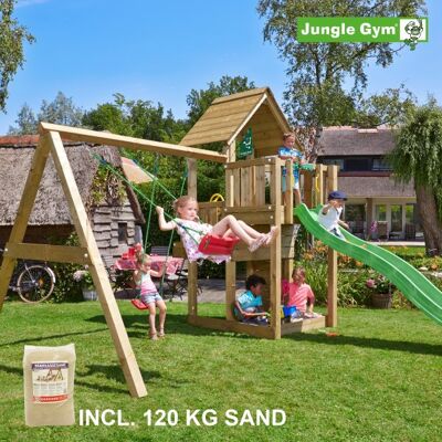Jungle Gym Cubby Legetårn M/gynger, Sand & Rutsjeb Jungle Gym Cubby Legetårn M/gynger, Sand & Rutsjeb