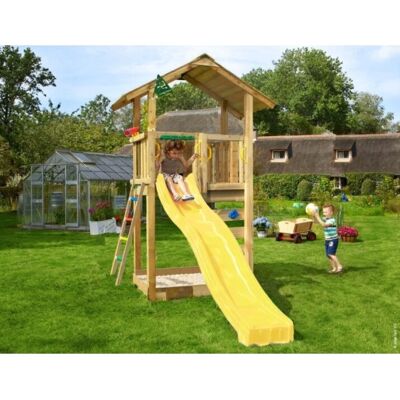 Jungle Gym Sierra 2.1 Legetårn M/gul Rutsjebane Jungle Gym Sierra 2.1 Legetårn M/gul Rutsjebane