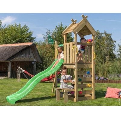 Jungle Gym Teepee Legetårn M/grøn Rutsjebane Jungle Gym Teepee Legetårn M/grøn Rutsjebane