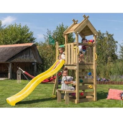 Jungle Gym Teepee Legetårn M/gul Rutsjebane Jungle Gym Teepee Legetårn M/gul Rutsjebane