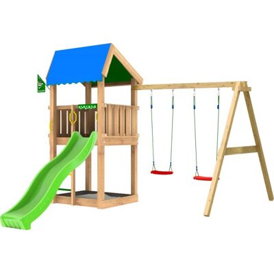 Jungle Gym Home 2.1 Legetårn M/gynger & Rutsjeb. Jungle Gym Home 2.1 Legetårn M/gynger & Rutsjeb.