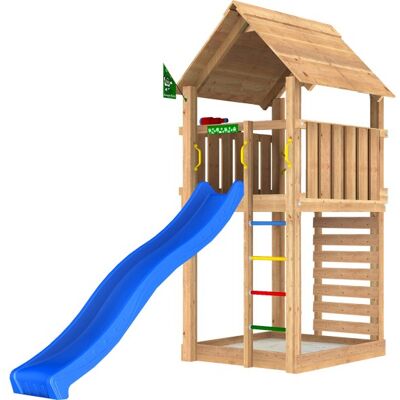 Jungle Gym Cabin 2.1 Legetårn M/sand & Rutsjebane Jungle Gym Cabin 2.1 Legetårn M/sand & Rutsjebane