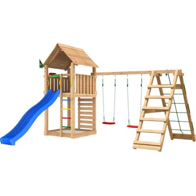 Jungle Gym Cabin 2.1 Legetårn M/climb & Rutsjebane Jungle Gym Cabin 2.1 Legetårn M/climb & Rutsjebane