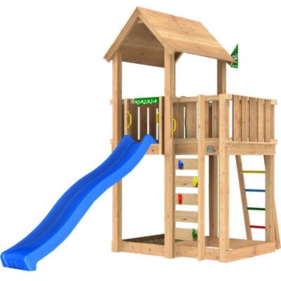 Jungle Gym Mansion 2.1 Legetårn M/sand & Rutsjeb. Jungle Gym Mansion 2.1 Legetårn M/sand & Rutsjeb.
