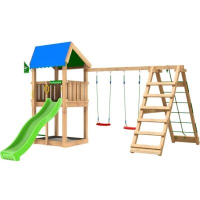 Jungle Gym Home 2.1 Legetårn M/climb Og Rutsjebane Jungle Gym Home 2.1 Legetårn M/climb Og Rutsjebane