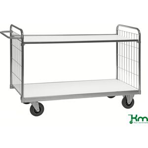 Kongamek Bordvogn Med Gitter 2 Plan, 159x65x102,5, 300 Kg