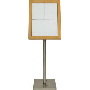 Securit Informationsdisplay Inkl. Stander A4, Teak