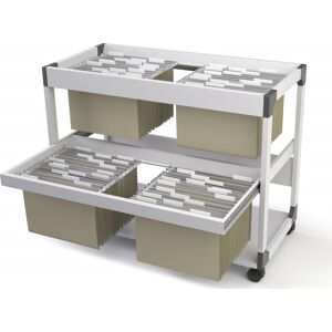 Durable Two Floor Trolley Dobbelt, A4/folio, 200 Stk., Grå