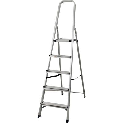 Lomax Trappestige 5 Trin, Aluminium, Højde 106 Cm Lomax Trappestige 5 Trin, Aluminium, Højde 106 Cm