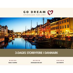 Go Dream Oplevelsesgave - 3 Dages Storbyferie I Danmark