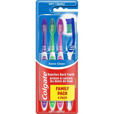 Colgate Tandbørste Extra Clean Soft 4 Stk Colgate Tandbørste Extra Clean Soft 4 Stk