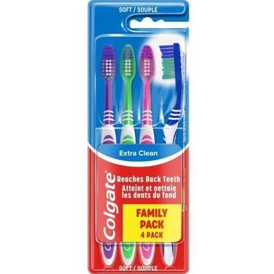 Colgate Tandbørste Extra Clean Soft 4 Stk Colgate Tandbørste Extra Clean Soft 4 Stk