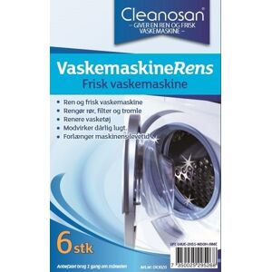 Cleanosan Rengøringstabs   Vaskemaskine   6 Tabs