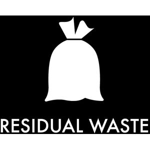 No-Name Affaldspiktogram 12x12cm Selvklæb, Residual Waste No-Name Affaldspiktogram 12x12cm Selvklæb, Residual Waste