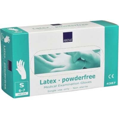 Abena Latexhandsker Pudderfri Small 100 Stk Abena Latexhandsker Pudderfri Small 100 Stk