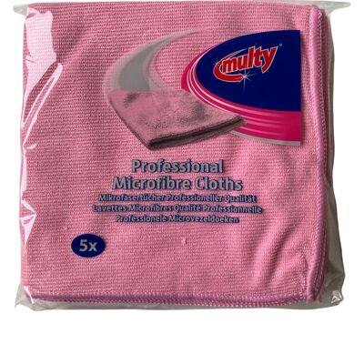 No-Name Mikrofiberklud 40 X 40 Cm Pink 5 Stk. No-Name Mikrofiberklud 40 X 40 Cm Pink 5 Stk.