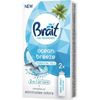 Brait Luftfrisker Mini Refill Ocean 2x10 Ml Brait Luftfrisker Mini Refill Ocean 2x10 Ml