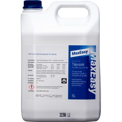Max Easy Flydende Vaskemiddel Kulørt/hvidt 5 L Max Easy Flydende Vaskemiddel Kulørt/hvidt 5 L