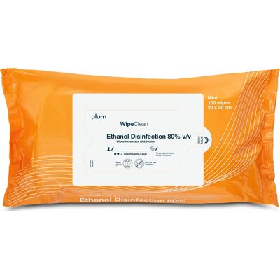 Plum Wipeclean 80% Wipes Mini 100 Stk Plum Wipeclean 80% Wipes Mini 100 Stk