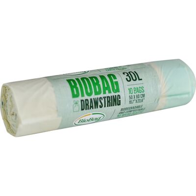 BioBag Affaldsposer Biobaseret M/snøre 30l, 50x60cm, Grøn BioBag Affaldsposer Biobaseret M/snøre 30l, 50x60cm, Grøn
