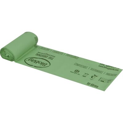 BioBag Affaldsposer Biobaseret 10 L, 40x45 Cm, Grøn BioBag Affaldsposer Biobaseret 10 L, 40x45 Cm, Grøn