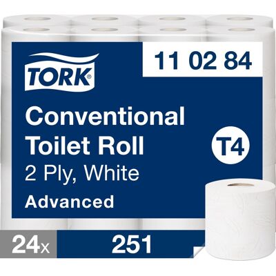 Tork Advanced 2-lags Toiletpapir - 34,7m - 24 Ruller Tork Advanced 2-lags Toiletpapir - 34,7m - 24 Ruller