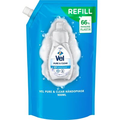 Vel Opvaskemiddel Refill, Pure & Clear, 900 Ml Vel Opvaskemiddel Refill, Pure & Clear, 900 Ml