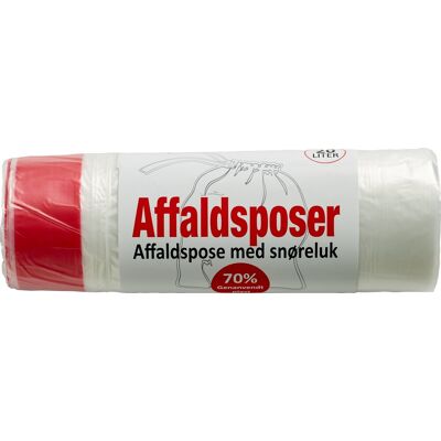 No-Name Affaldsposer M/snøreluk 20 L 50x44 Cm Klar No-Name Affaldsposer M/snøreluk 20 L 50x44 Cm Klar
