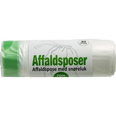 No-Name Affaldsposer M/snøreluk 30 L 65x50 Cm Klar No-Name Affaldsposer M/snøreluk 30 L 65x50 Cm Klar