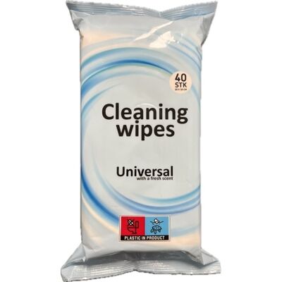 No-Name Rengøring Wipes 20 X 30 Cm 40 Klude No-Name Rengøring Wipes 20 X 30 Cm 40 Klude