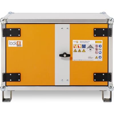 CEMO Batteriopbevaringsskab M/fødder, 66x80x62 Cm. CEMO Batteriopbevaringsskab M/fødder, 66x80x62 Cm.