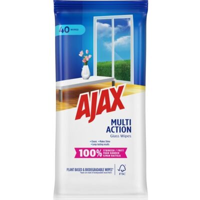 Ajax Wipes Multi Action Plantebaseret 40 Stk Ajax Wipes Multi Action Plantebaseret 40 Stk