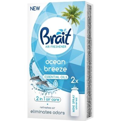 Brait Luftfrisker Mini Refill Ocean 2x10 Ml Brait Luftfrisker Mini Refill Ocean 2x10 Ml